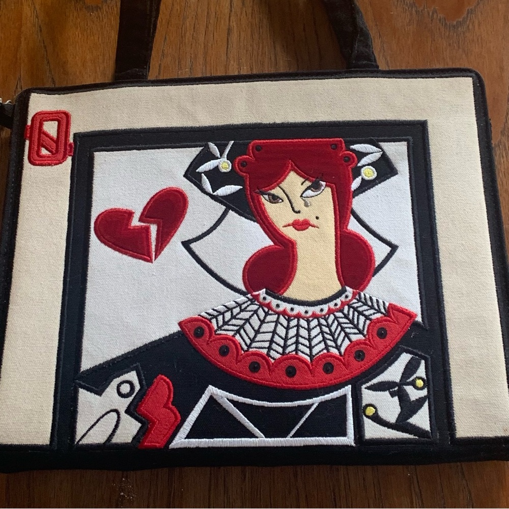 Vintage limited edition Lulu Guinness Queen of Hearts purse
